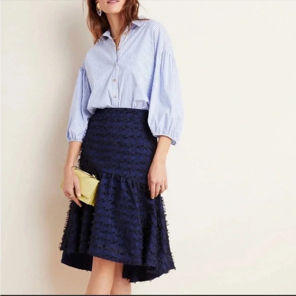 Anthropologie Maeve Miranda textured midi skirt sz xs - Picture 1 of 8